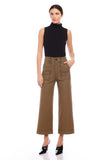 Fifteen Twenty Clothing Rylee Crop Pant Style 3F12505 HNT in Houndstooth;Fall Trouser;Fall Career Pant;Fall Houndstooth Trouser Pant; 