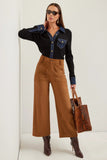 Fifteen Twenty Clothing Rylee Crop Pant Style 3F47103 in Camel; 