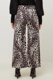Fifteen Twenty Clothing Rylee Cropped Pant Style 3F63505 PRT in Print; Leopard Printed High Rise Cropped Wide leg Corduroy Pant