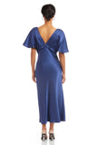 Fifteen Twenty Clothing Shailene Flutter Sleeve Dress Style 4F11822 DPB in Deep Blue; 