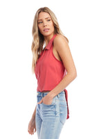 Fifteen Twenty Clothing Sleeveless Wrap Top Style 2F21539 Rou in Rouge; 