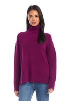 Fifteen Twenty Clothing TURTLENECK SWEATER Style 4F89360 in Magenta; 