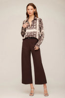 Fifteen Twenty Mia Bias Skirt Style 3F37600 Prt in Print;Fifteen Twenty Clothing Tess Half Placket Shirt Style 3F37601 in Print; 