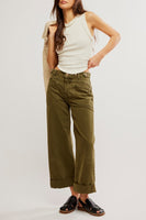 Fraee People Palmer Cuffed Jean Style OB1925845 in Army; 