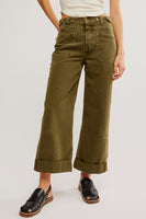 Fraee People Palmer Cuffed Jean Style OB1925845 in Army; 