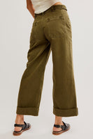 Fraee People Palmer Cuffed Jean Style OB1925845 in Army; 