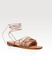 Free PEople CAMI HUARACHE WRAP SANDAL Style OB1627899 in Latte;Women's Ankle Wrap Sandal;Free People Wrap Sandal; 