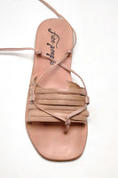 Free PEople CAMI HUARACHE WRAP SANDAL Style OB1627899 in Latte;Women's Ankle Wrap Sandal;Free People Wrap Sandal; 