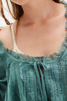 Free PEople Clothing Forevermore Long-Sleeve Top Style OB2139442 in Both Ivory and Mineral Blue; 