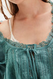 Free PEople Clothing Forevermore Long-Sleeve Top Style OB2139442 in Both Ivory and Mineral Blue; 