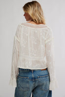 Free PEople Clothing Sweet Love Blouse style OB2258692 in Egret; 