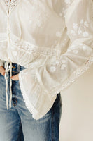 Free PEople Clothing Sweet Love Blouse style OB2258692 in Egret; 