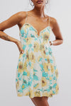 Free People Altura Printed Mini Dress Style OB1963264 in pale sunflower Combo;Free PEople Sunflower Mini Dress;