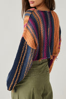 Free People Baja Pullover Style OB1517562 in Tropical Nights Combo; 