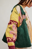Free People Bobbi Slouch Suede Tote Style OB2102210 in Pine;Suede Tote Bag;Free People Suede Tote; 