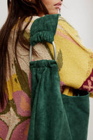 Free People Bobbi Slouch Suede Tote Style OB2102210 in Pine;Suede Tote Bag;Free People Suede Tote; 