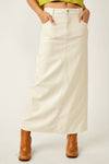 Free People City Slicker Vegan Maxi Skirt Style OB1584681 in Nilla Cream;Vegan Leather Maxi Skirt;Free PEople Leather Maxi Skirt;free People Vegan Leather Skirt