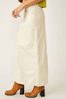 Free People City Slicker Vegan Maxi Skirt Style OB1584681 in Nilla Cream;Vegan Leather Maxi Skirt;Free PEople Leather Maxi Skirt;free People Vegan Leather Skirt