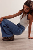 Free People Clothing LIBRE WIDE LEG Style OB2017752 in goodie goodie; Retro Inspired Wide Leg Jeans; Vintage inspired Pocketless Wide Leg Jeans
