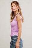Free People Clothing Love Letter Cami Style FT938 in Tropical Blue in Bubble Tea and in Ivory; Jacquard embossed tank top