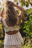 Free People Clothing Petal Party Shapeless Cami Style OB2441005 in Clean Ivory. Lightweight, stirred fabrication, Pull-on spring summer cami top with a Sweetheart neckline, Open-back design, Wide, fixed straps, Elastic picot trim.