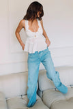 Free People Clothing Petal Party Shapeless Cami Style OB2441005 in Clean Ivory. Lightweight, stirred fabrication, Pull-on spring summer cami top with a Sweetheart neckline, Open-back design, Wide, fixed straps, Elastic picot trim.