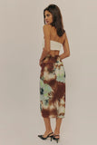 Free People Clothing Sunset Mesh Midi Skirt Style OB2229064 in Moss Combo; 