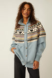 Free People Emily Sweatshirt Style OB1788004 in Mineral Rainbow Combo; 
