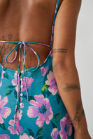 Free People Finer Things Printed Midi Dress Style OB1714748 In Teal Combo; 
