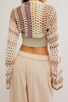 Free People GIA CROCHET SHRUG Style OB1749994 in Shell Combo; 