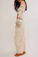 Free People GIA CROCHET SHRUG Style OB1749994 in Shell Combo; 