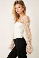 Free People Gimme Butterflies Top Style FP090322CY in ivory combo; 