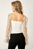 Free People Gimme Butterflies Top Style FP090322CY in ivory combo; 