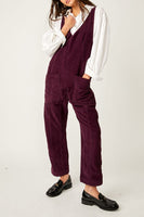 Free People High Roller Cord Jumpsuit Style OB1830461 in Italian Plum;free people corduroy jumpsuit; 