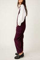 Free People High Roller Cord Jumpsuit Style OB1830461 in Italian Plum;free people corduroy jumpsuit; 