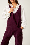 Free People High Roller Cord Jumpsuit Style OB1830461 in Italian Plum;free people corduroy jumpsuit; 