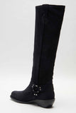 Free People Lockhart Harness Boot Style OB1722195 in black;Suede slouchy Boot;free people tall slouchy boot;Black Suede boots