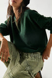 Free People Luna Pullover Style OB1597543 in Forest Pine Heather; 