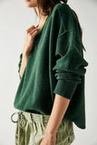 Free People Luna Pullover Style OB1597543 in Forest Pine Heather; 
