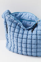 Free People Movement Quilted Carr Style OB1563662 In Dusty Blue and Fuji Jade; 