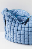 Free People Movement Quilted Carr Style OB1563662 In Dusty Blue and Fuji Jade; 
