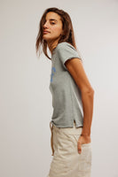 Free People Nova Tee OB2196342 in Greyhound Combo;Free PEople Surf Graphic Tee; 