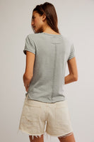 Free People Nova Tee OB2196342 in Greyhound Combo;Free PEople Surf Graphic Tee; 