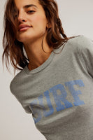 Free People Nova Tee OB2196342 in Greyhound Combo;Free PEople Surf Graphic Tee; 