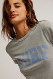 Free People Nova Tee OB2196342 in Greyhound Combo;Free PEople Surf Graphic Tee; 