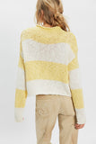 Free People Opal Rugby Stripe Sweater Style OB2481400 in both Cobalt Combo and Lemon Combo; 