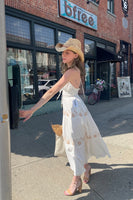 Free People Real Love Embroidered Maxi Style OB1533606 in Ivory Combo and Moxie Combo;Embroidered Maxi Dress;White Embroidered Maxi Dress;Embroidered Dress;Free PEople Embroidered Dress; 