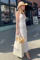 Free People Real Love Embroidered Maxi Style OB1533606 in Ivory Combo and Moxie Combo;Embroidered Maxi Dress;White Embroidered Maxi Dress;Embroidered Dress;Free PEople Embroidered Dress; 