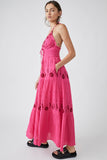 Free People Real Love Embroidered Maxi Style OB1533606 in Ivory Combo and Moxie Combo;Embroidered Maxi Dress;White Embroidered Maxi Dress;Embroidered Dress;Free PEople Embroidered Dress; 