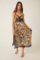 Free People Right Now Midi Slip Dress Style OB1402081in Hot Fudge Combo; 